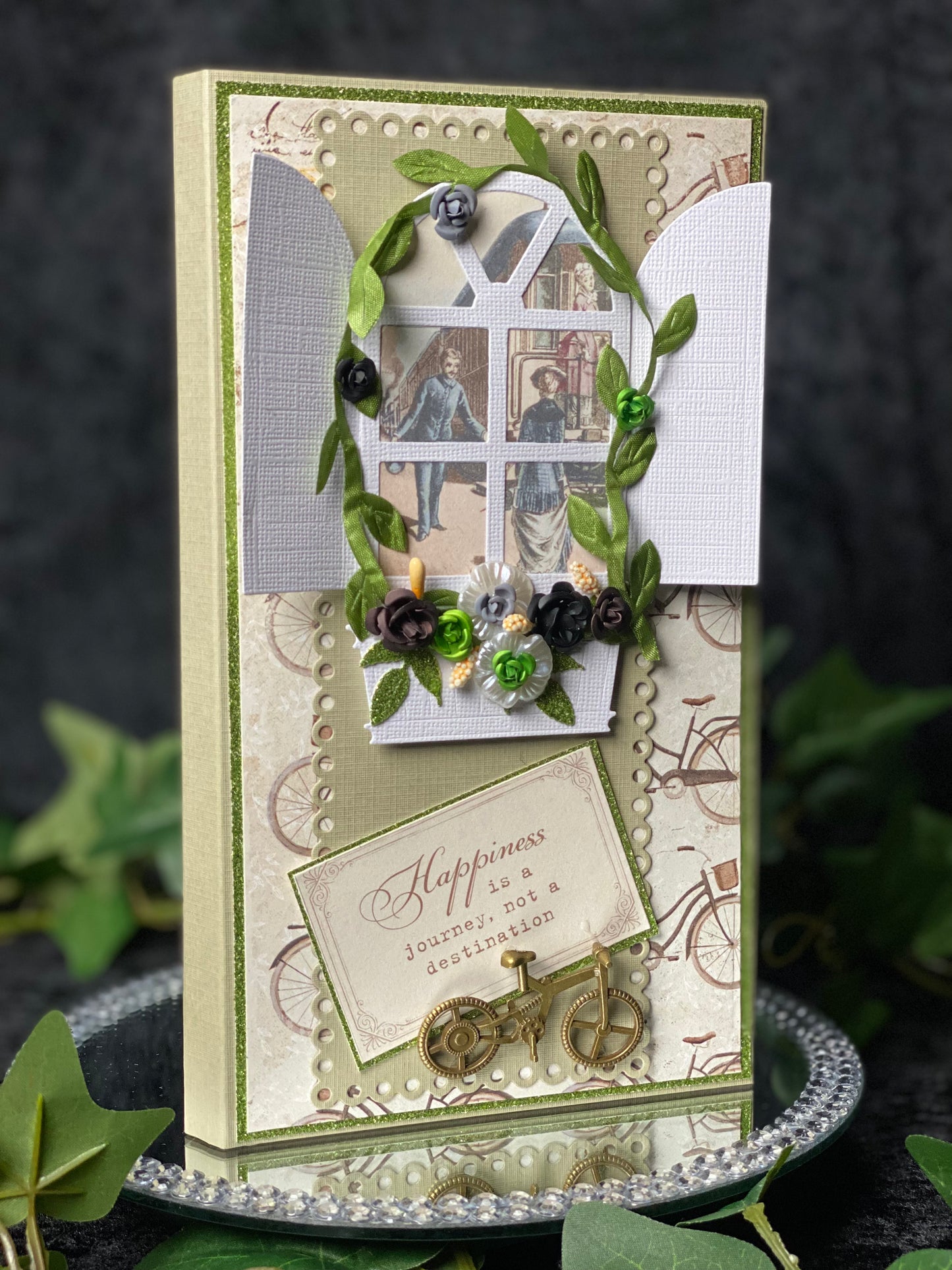 Charms - sykkel - antikk gull 3 stk pr pk