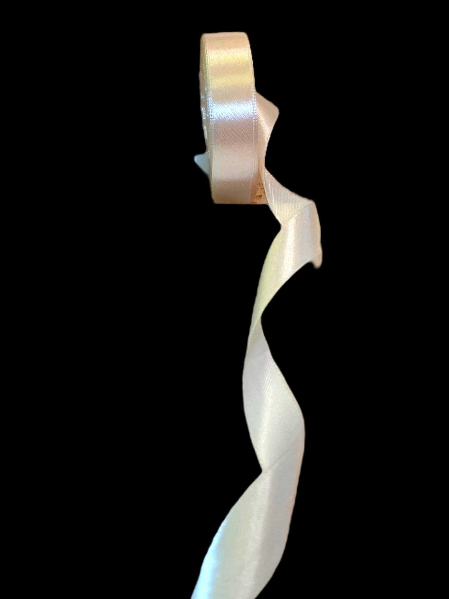 Silkebånd - lys fersken / baby peach