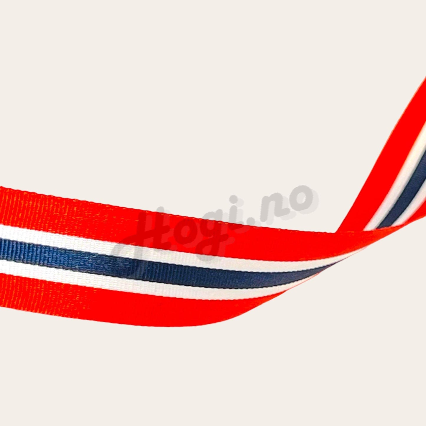 Silkebånd - rødt , hvit og blått / Norge / Norway flag
