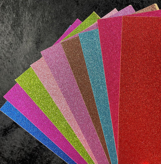 Glitterkartong ass. Farger