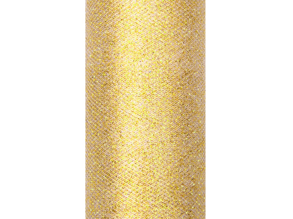 Tyll gull glitter 15,5cm selges pr.m