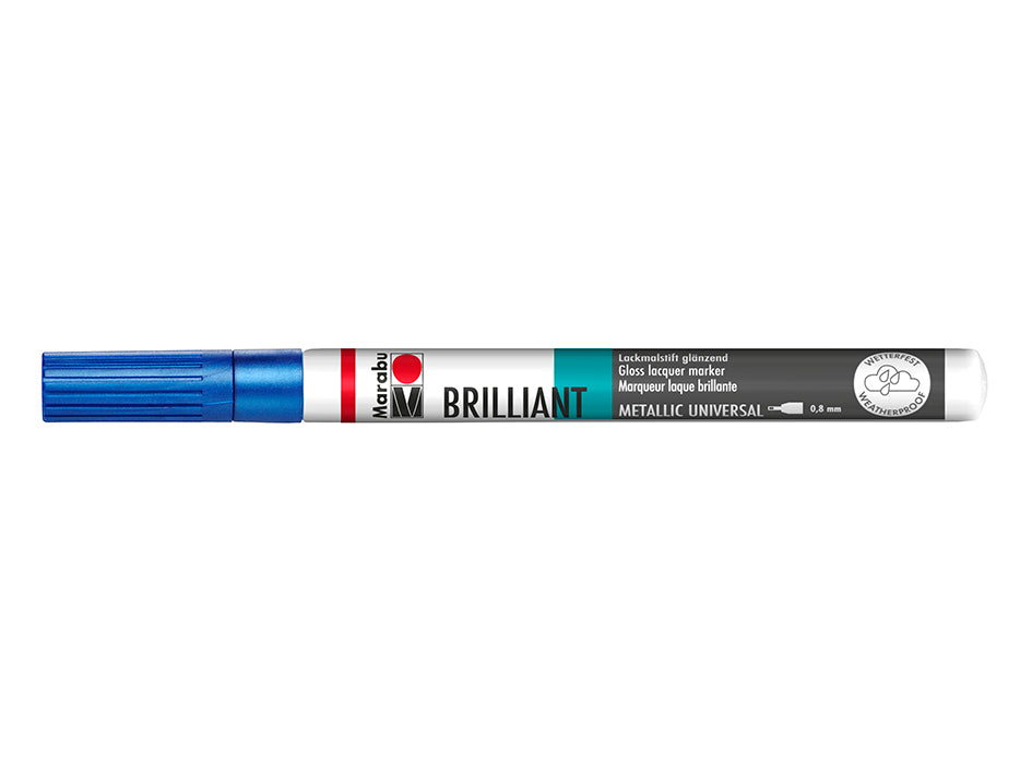Marabu - Brilliant painter - fineliner 0,8mm - Metallic blå