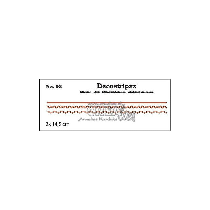Crealies dies - sikk sakk die- decostripzz zig zag- Clds02
