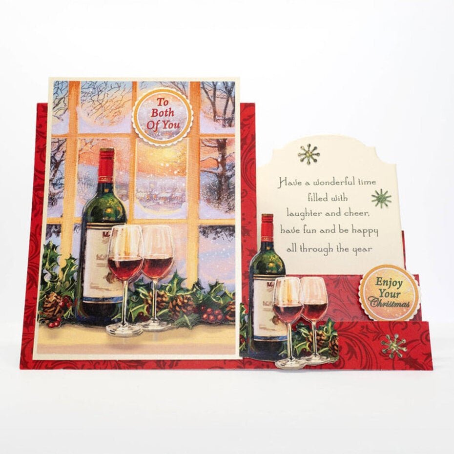3D klippark - Holly & Wine 3D Die-Cut (3pcs)