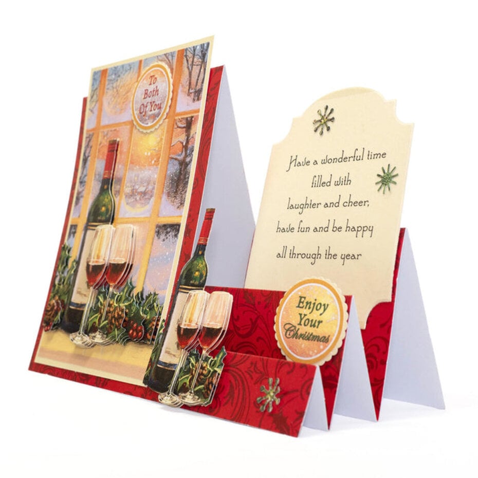 3D klippark - Holly & Wine 3D Die-Cut (3pcs)