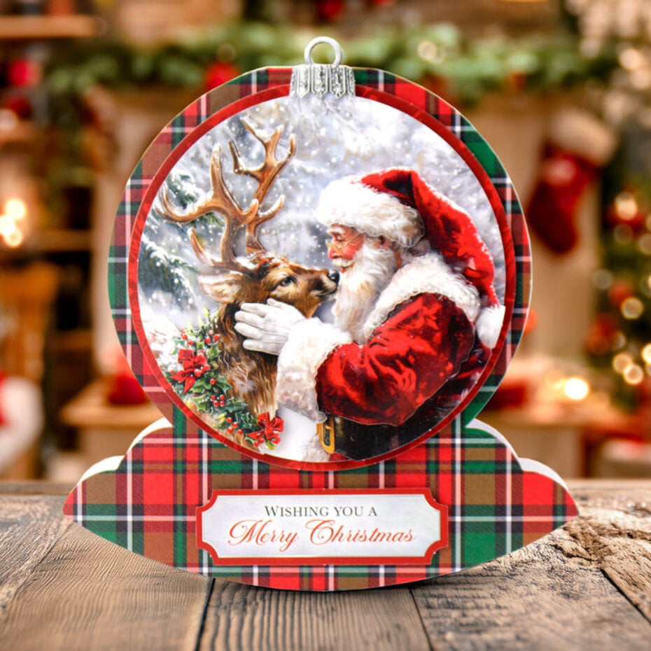 3D klippark - Reindeer Kisses Bauble 3D Die-Cut (3pcs)
