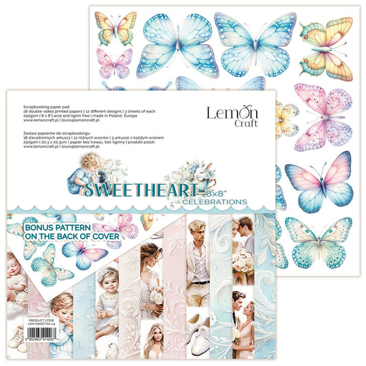 Lemoncraft Sweetheart Celebrations 8x8 paper pad
