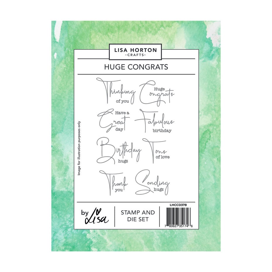 Lisa Horton - Stamp and Die Set Huge Congratulations (LHCCD378)