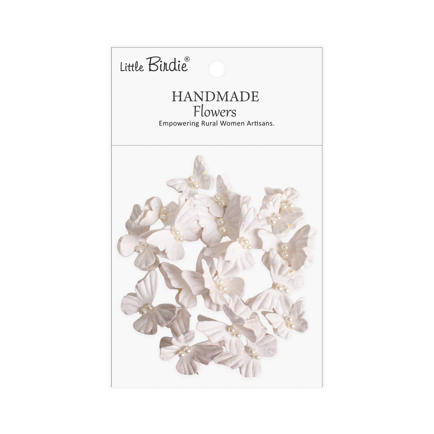 NYHET! Handmade Flowers Dreamy Flutter Frosty White 20pcs (CR110465)