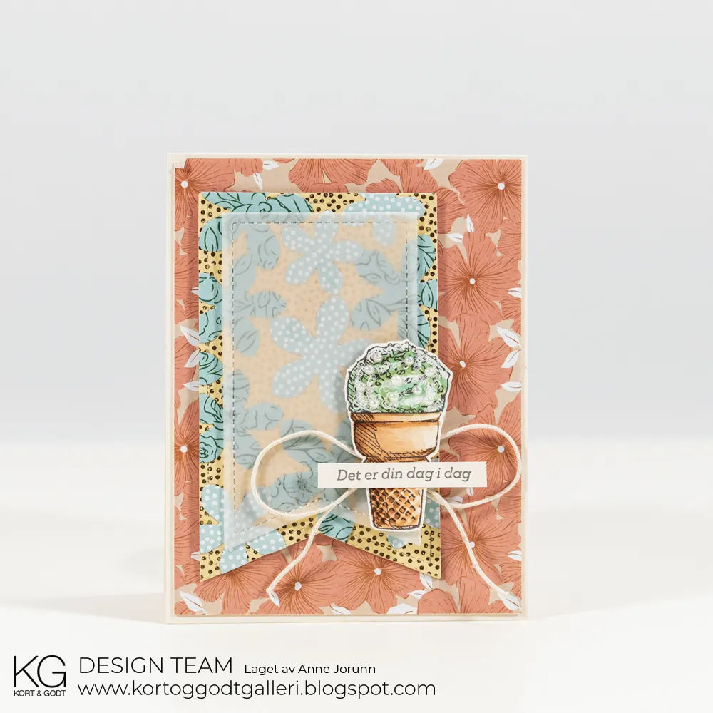 Kort & godt stempelplate - m488 Gratulerer med dagen