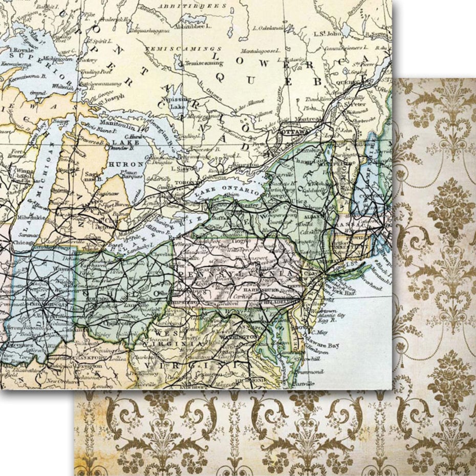 Mønsterarkpakke - arkpakke - Memory place - Around the World 12x12 Inch Paper Pack (MP-60602)