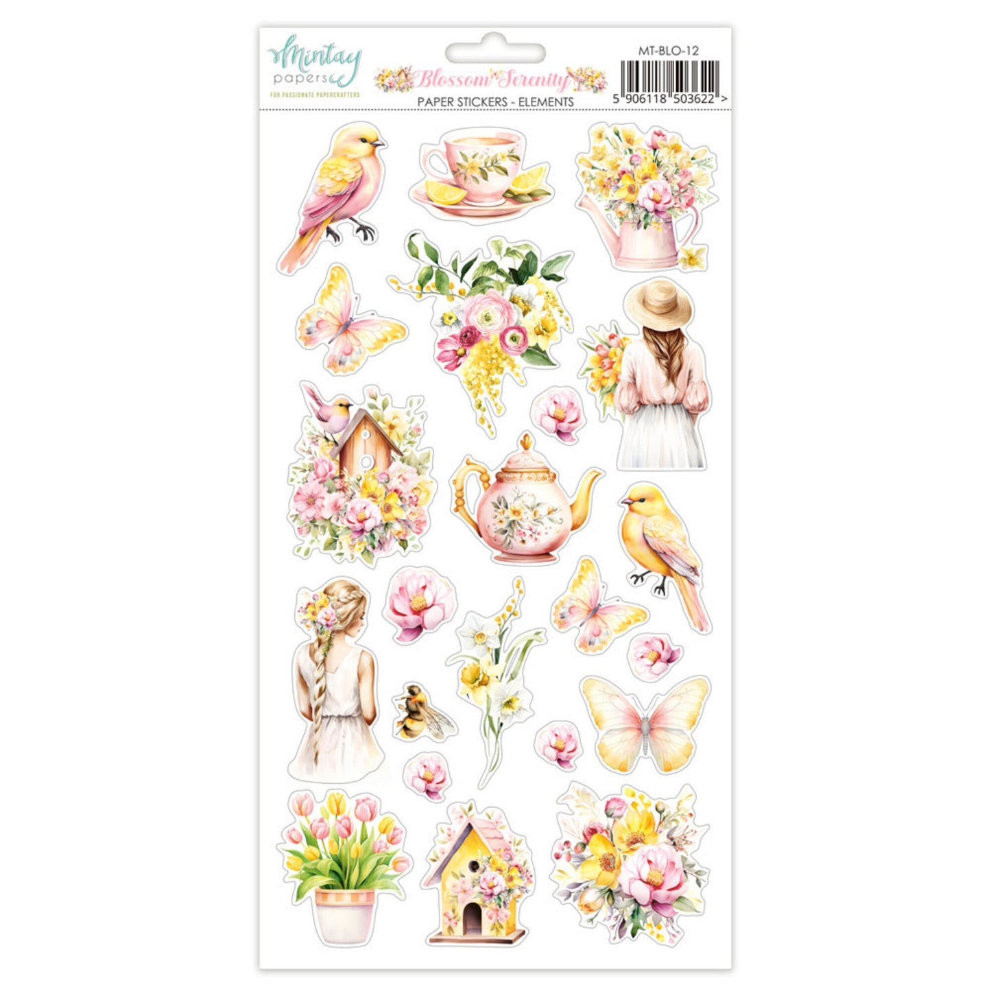 Mintay Serenity 6x12 Inch Paper Stickers Elements (MT-BLO-12)