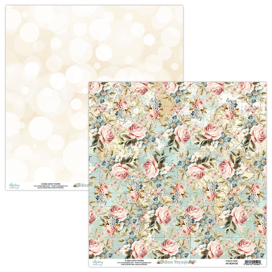 Mintay - Bon Voyage 12x12 Inch Scrapbooking Paper Set (MT-BON-07)