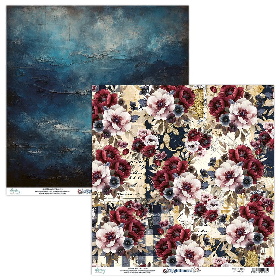 Mintay -Lighthouse 12x12 Inch Scrapbooking Paper Set (MT-LIT-07)