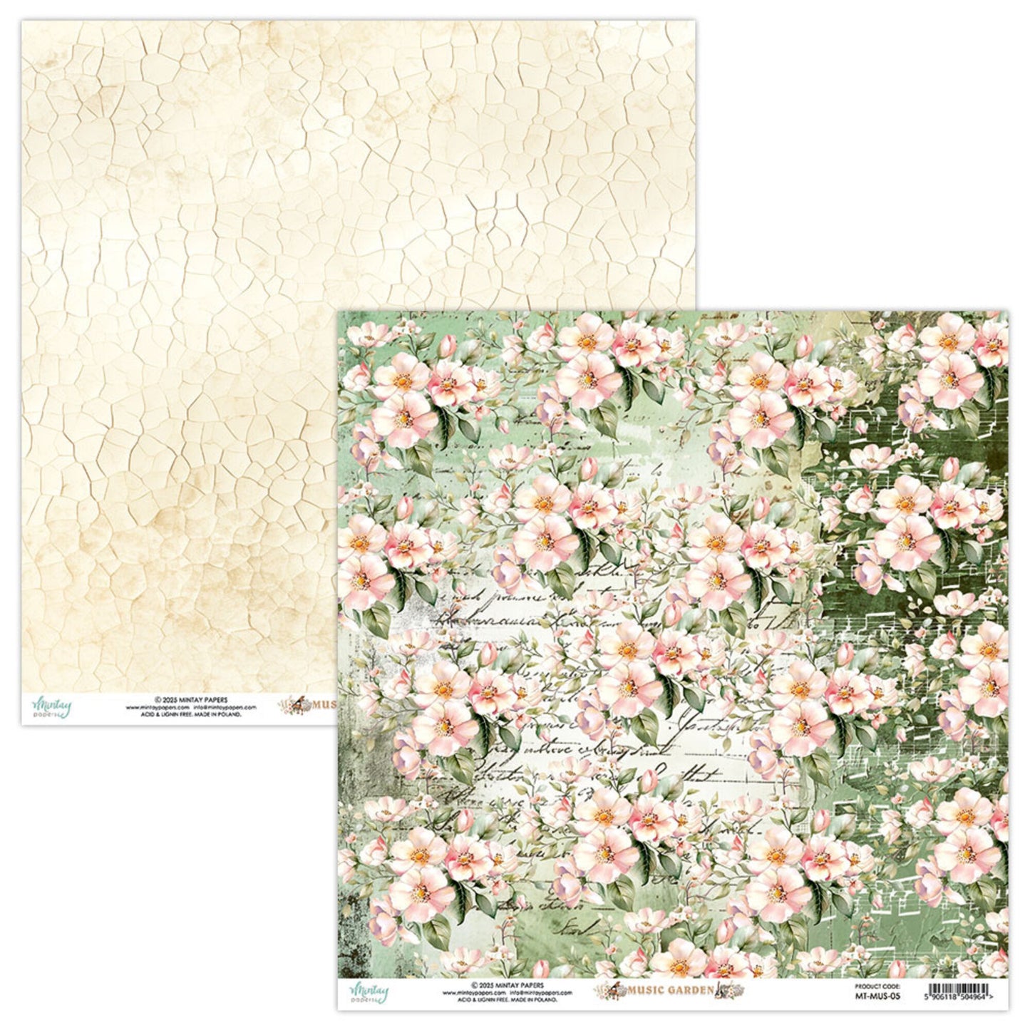 Mintay - Music Garden 12x12 Inch Scrapbooking Paper Set (MT-MUS-07)