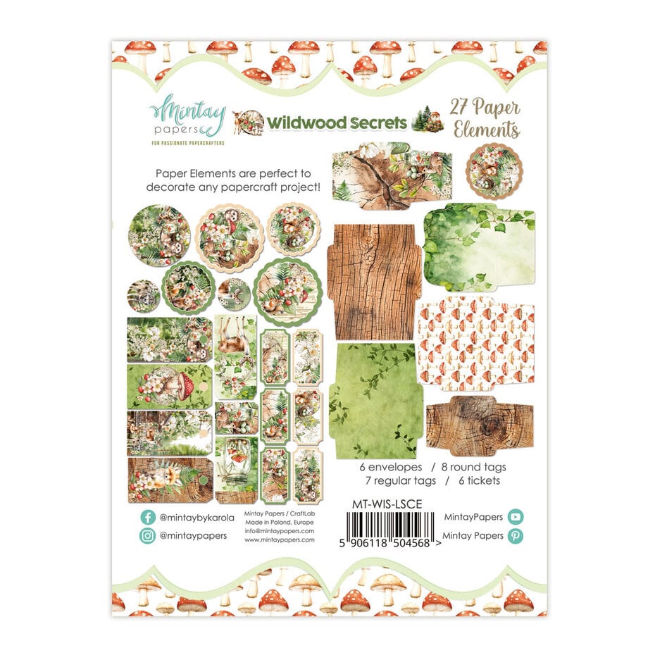 Mintay - Wildwood Secrets 6x8 Inch Paper Elements (27pcs) (MT-WIS-LSCE)