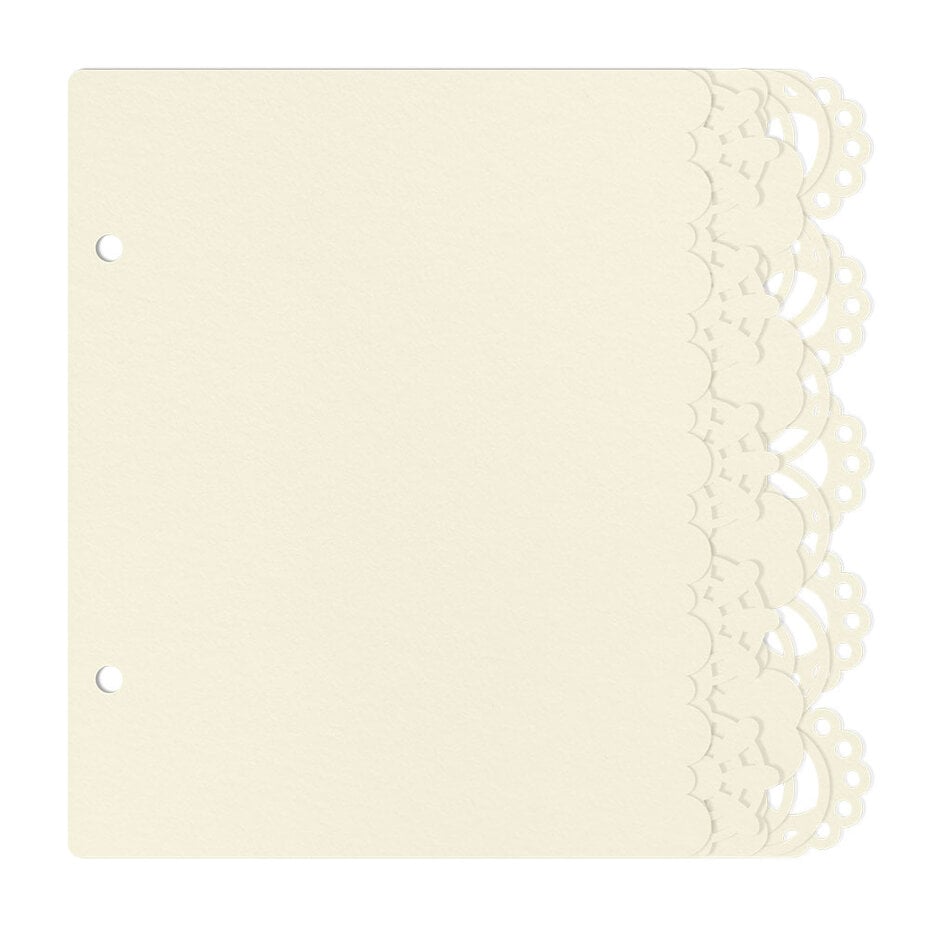 P13 Love and Lace Light Chipboard Embellishments 6x6 Inch Album Base