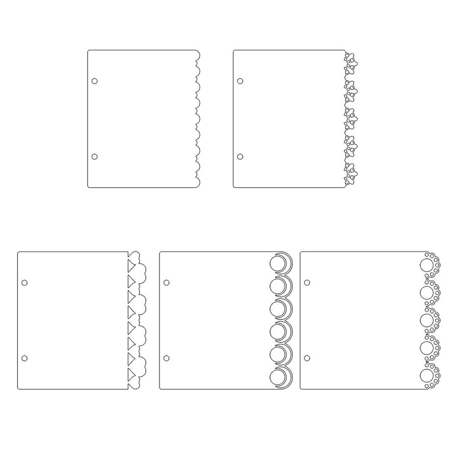 P13 Love and Lace Light Chipboard Embellishments 6x6 Inch Album Base