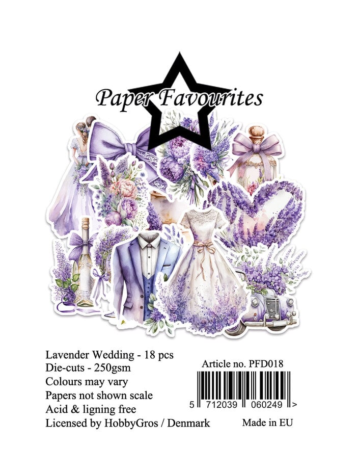 Paper Favourites Die-Cuts A7 Lavender wedding (18pcs)