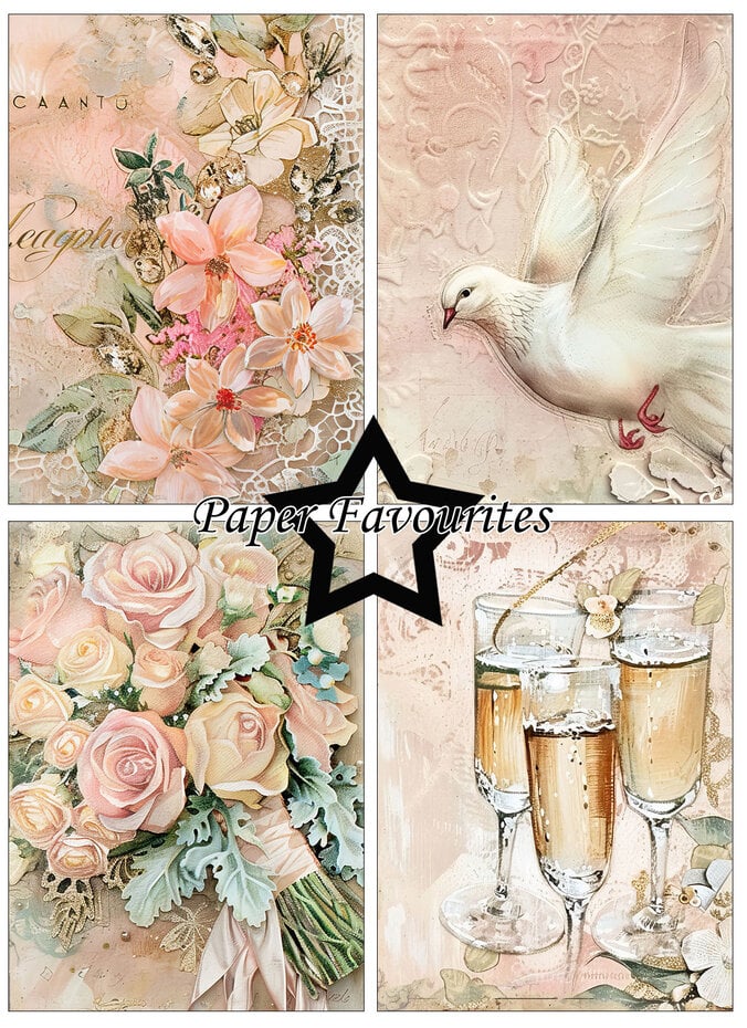Paper Favourites Wedding art A6 Paper Pack (PFA584)