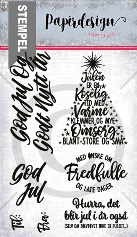 Papirdesign stempelplate - Koselig tid - PD 1900156