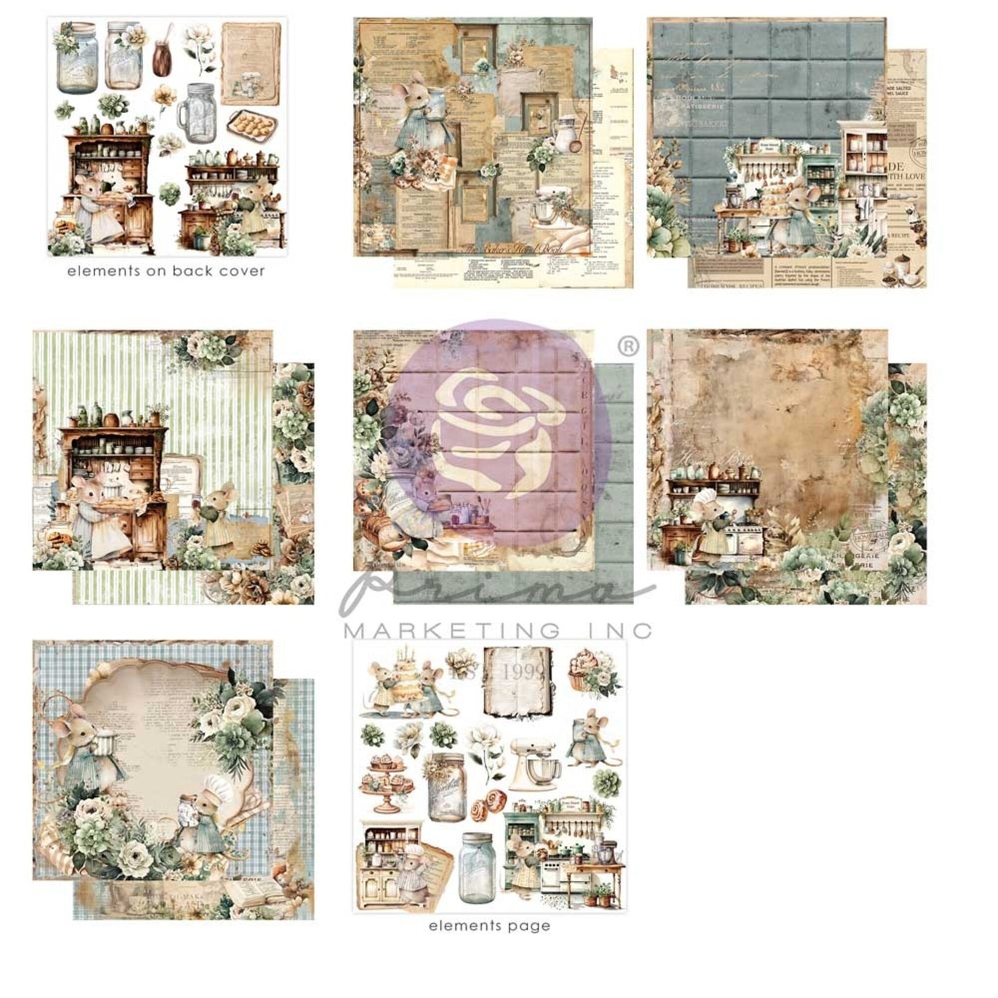 Prima Marketing The Home Baker 12x12 Inch Paper Pad (672638)