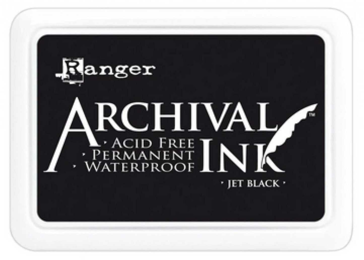 Ranger Archival ink pad Jet Black - stempelpute med svart vannfast blekk