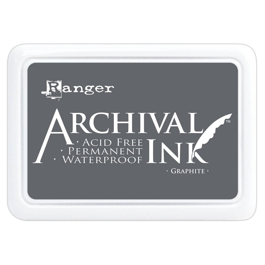 Ranger Archival ink pad Graphite - grafitt grå stempelpute