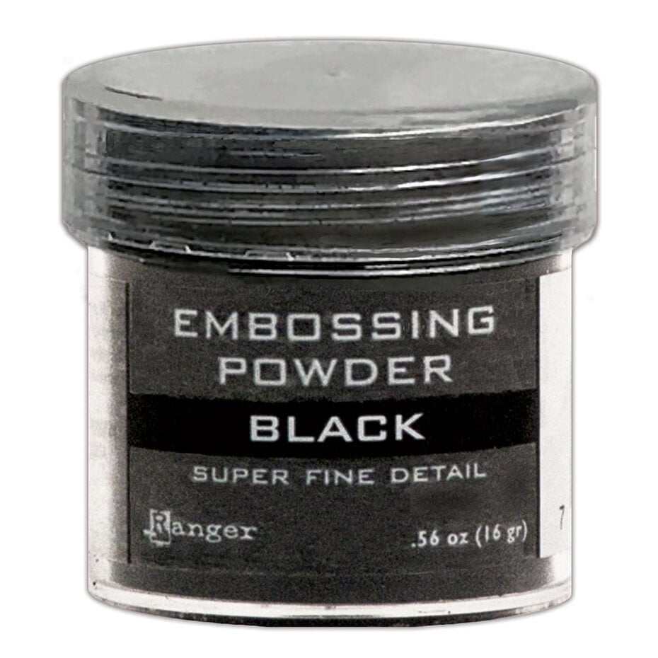 Tim Holtz Distress embossing glaze / embossingpulver - Ranger Embossing Powder Super Fine Black 1 oz (EPJ37392)