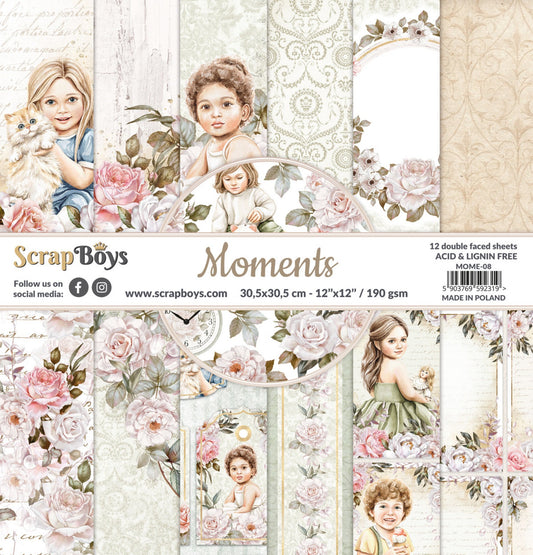 ScrapBoys Moments 12 x 12 Inch Paper Pad (MOME-08)