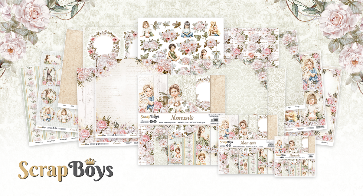 ScrapBoys Moments 12 x 12 Inch Paper Pad (MOME-08)
