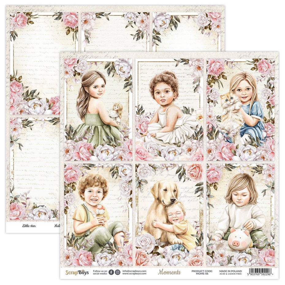 ScrapBoys Moments 12 x 12 Inch Paper Pad (MOME-08)