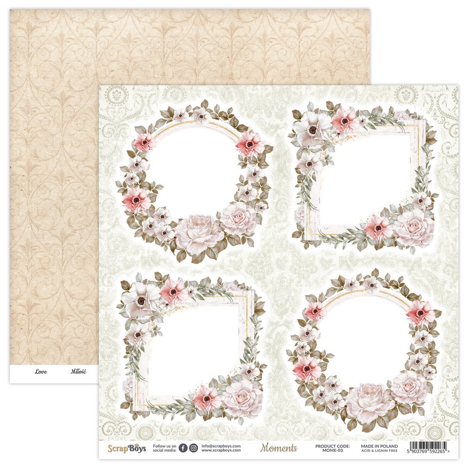 ScrapBoys Moments 12 x 12 Inch Paper Pad (MOME-08)
