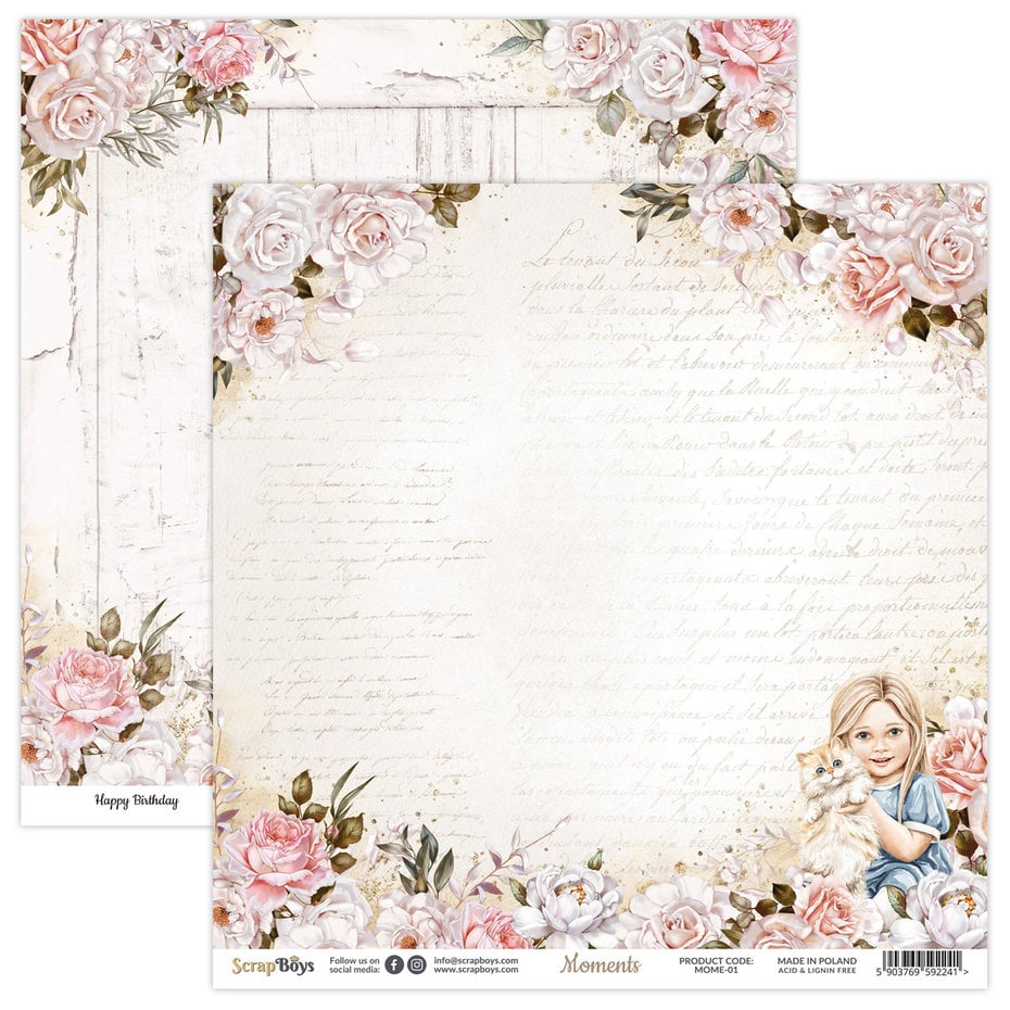 ScrapBoys Moments 12 x 12 Inch Paper Pad (MOME-08)