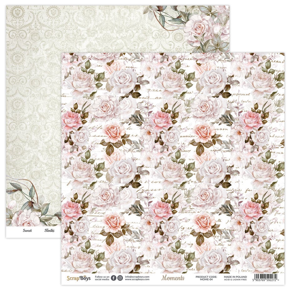 ScrapBoys Moments 12 x 12 Inch Paper Pad (MOME-08)