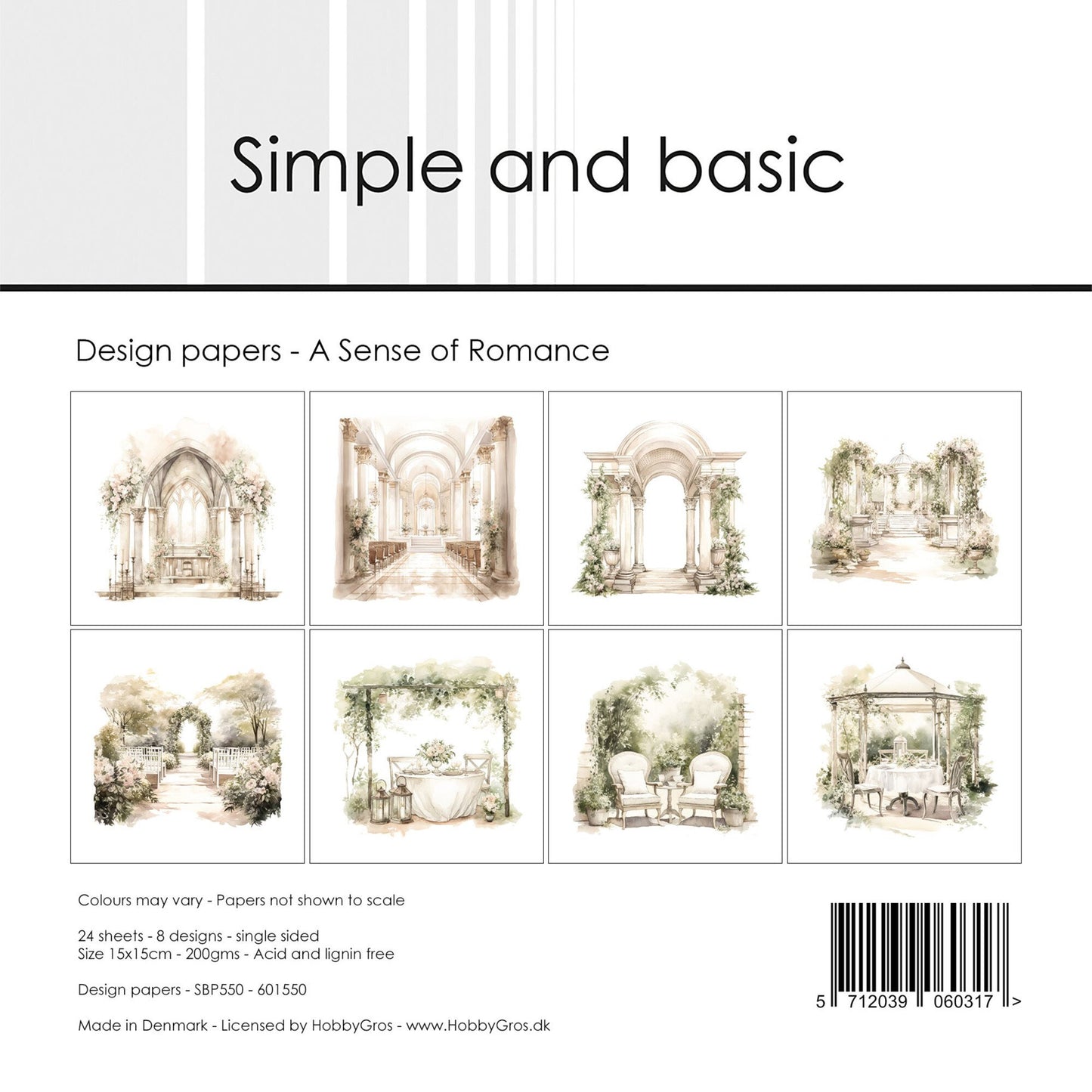 Simple and Basic A Sense of Romance 6x6 Inch Paper Pack