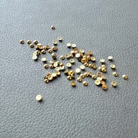 Simple and basic Half Pearl Polished Gold 3mm/ halvperler i gullfarge Ø3mm