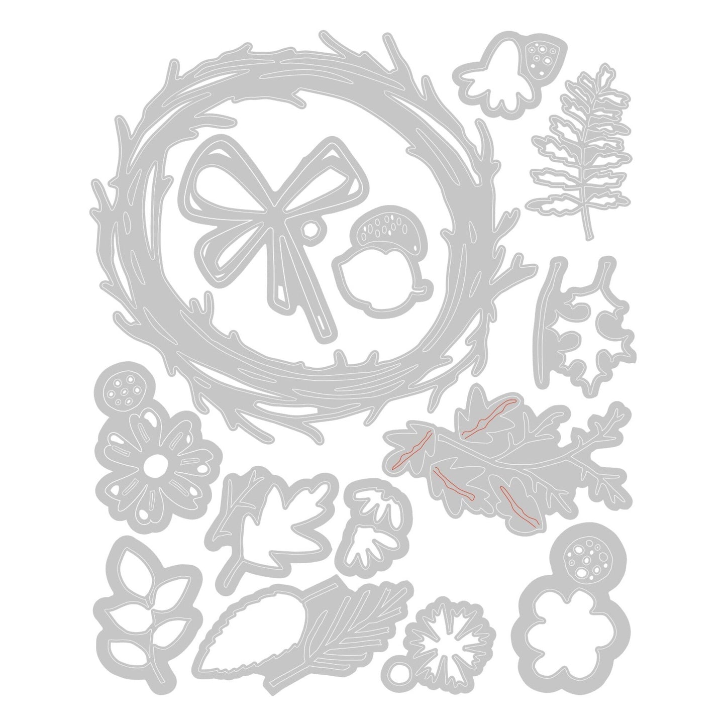 Sizzix Thinlits Die by Tim Holtz Vault Foliage Wreath