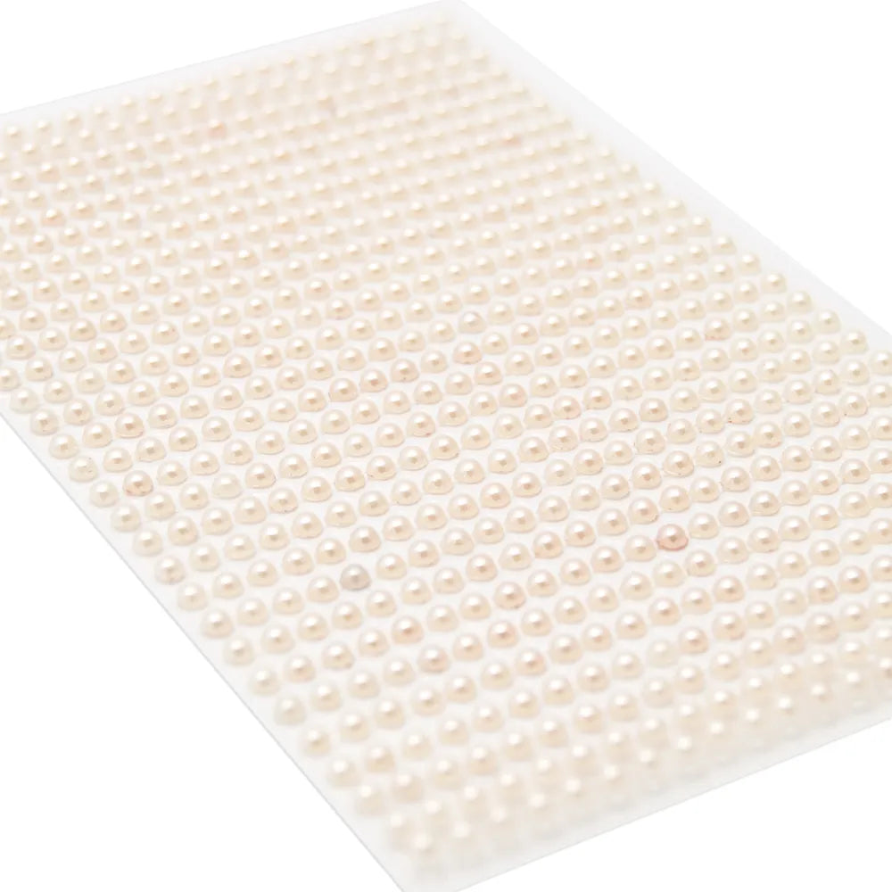 Halvperler m/lim - Rosa - 3mm