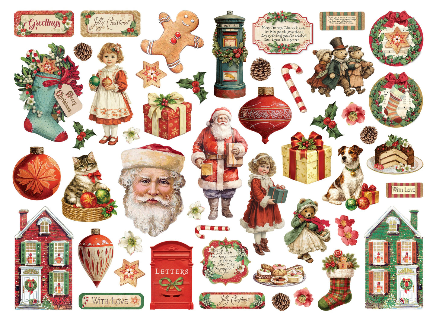 NYHET! Stamperia Classic Christmas Die Cuts Assorted