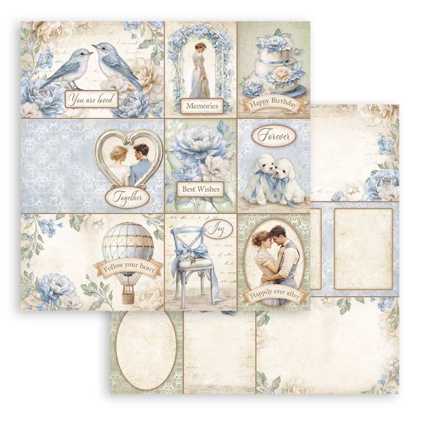 Timeless 12x12 Inch Paper Sheet 9 Cards (SBB1072) mønsterark
