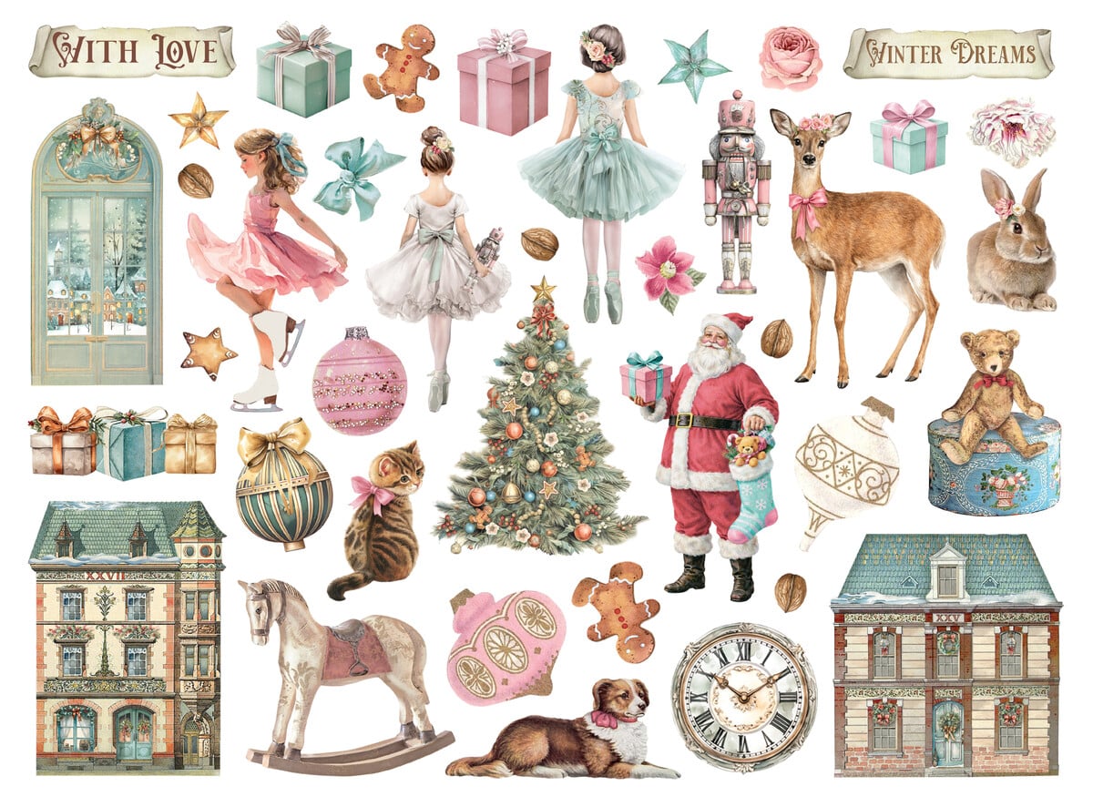 NYHET! Stamperia - Winter Magic Die Cuts Assorted (DFLDC138)