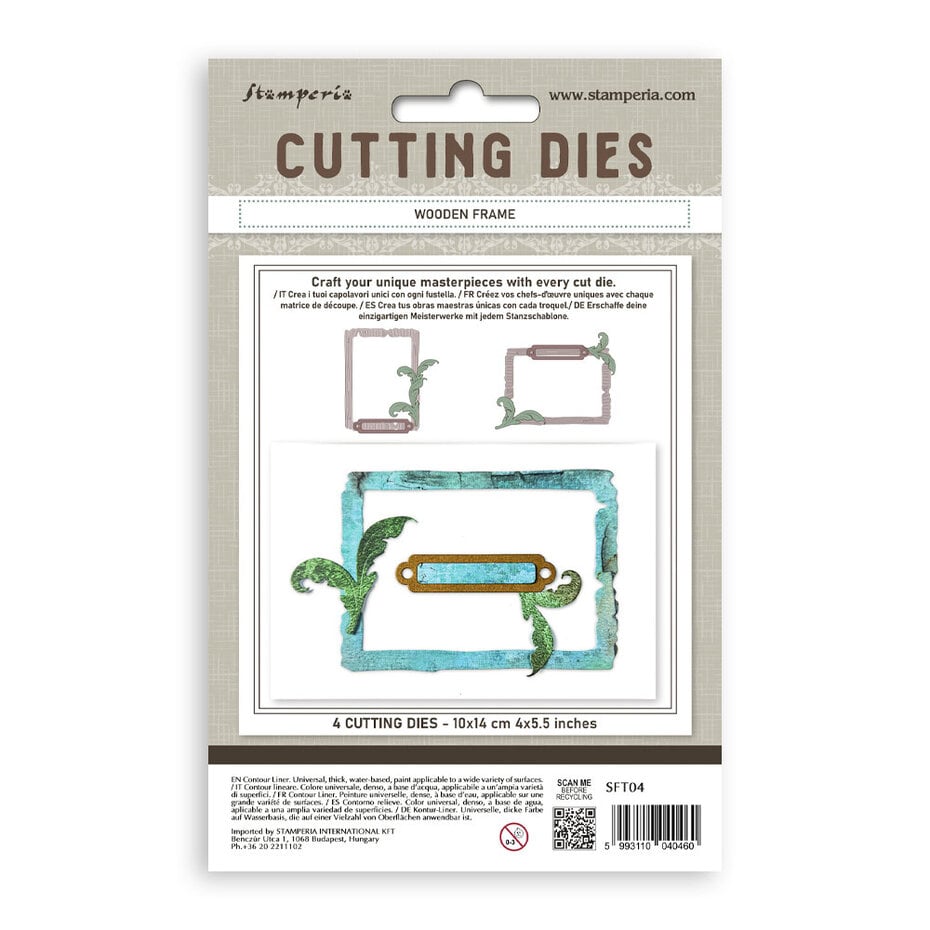 NYHET! Stamperia dies - Wooden Frame A6 Cutting Dies (SFT04)