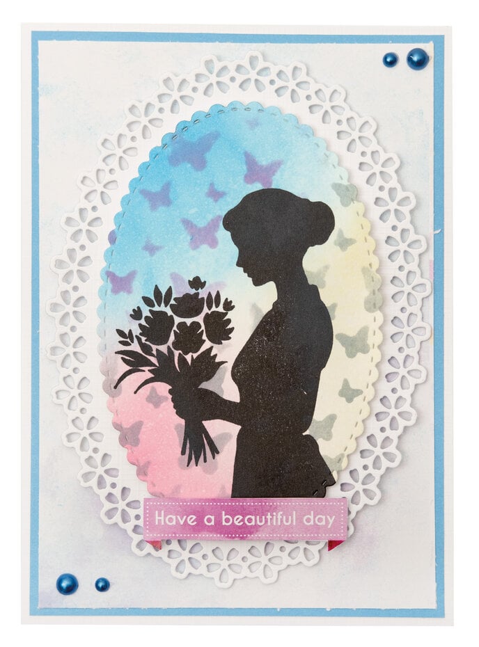 Studio Light Butterfly Pattern Essentials Spring Mask (SL-ES-MASK319) - sommerfugl stensil