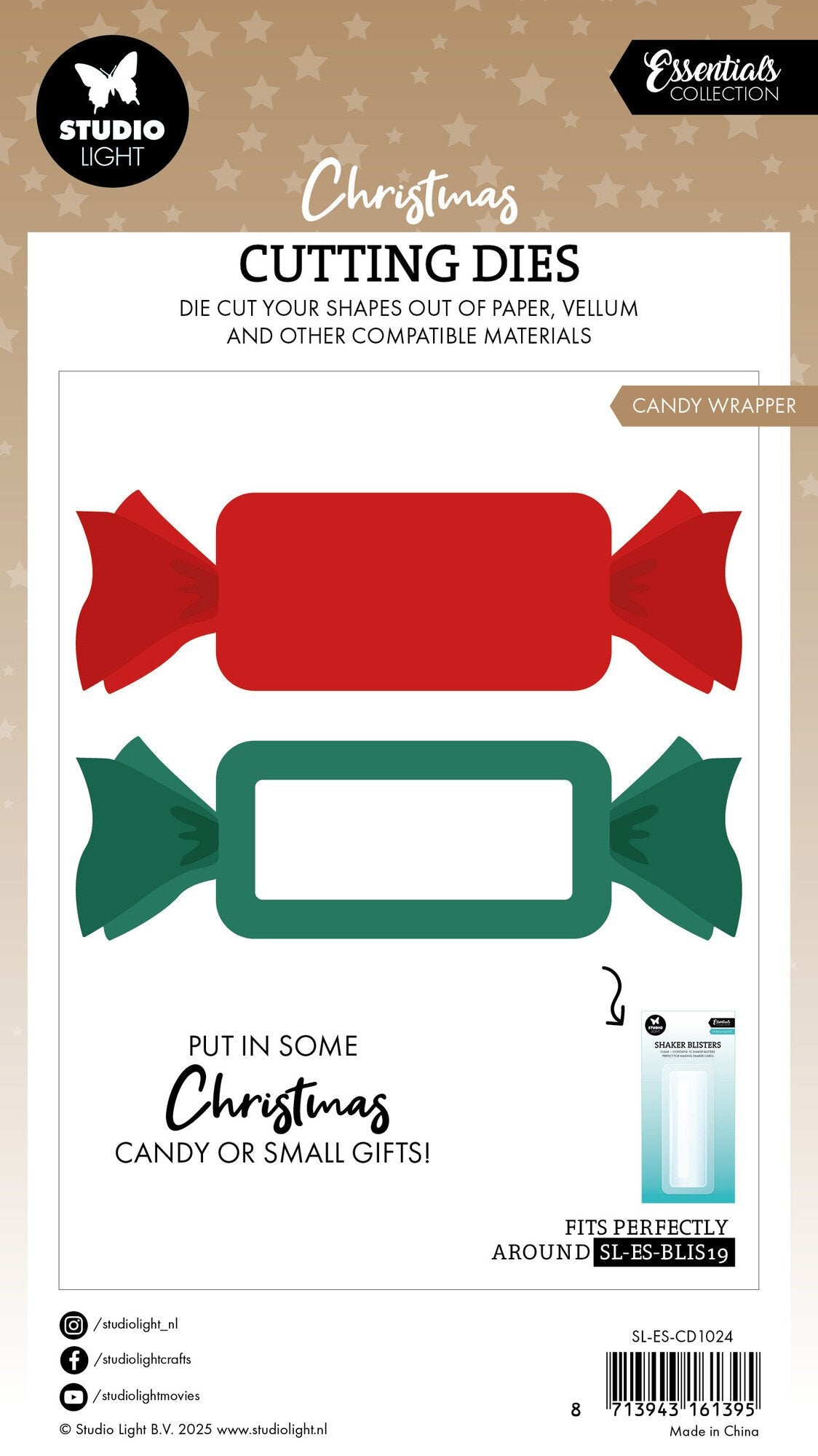 Studio Light Candy wrapper Christmas cutting die