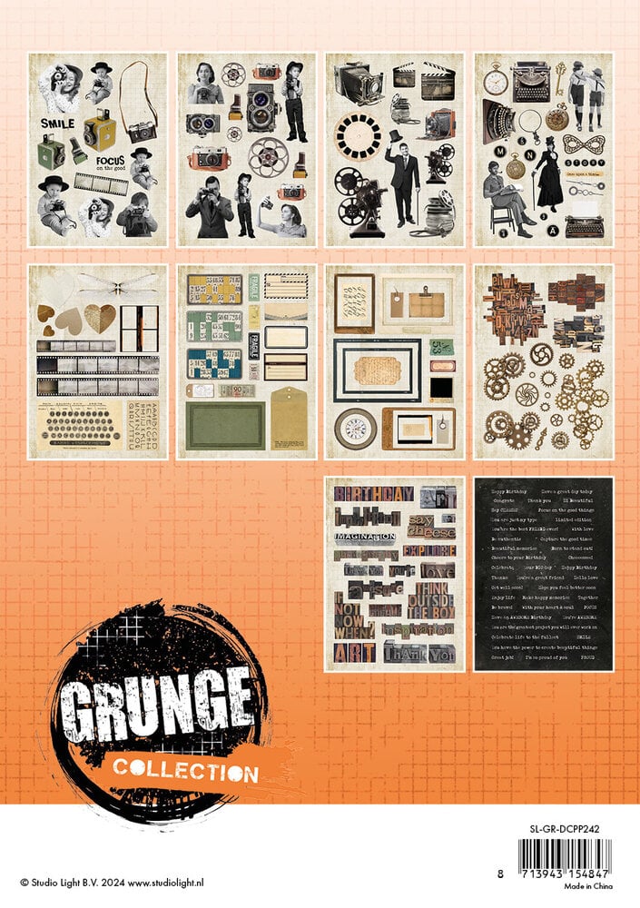 Paper Elements Grunge Die-cut Paper Pad (SL-GR-DCPP242)