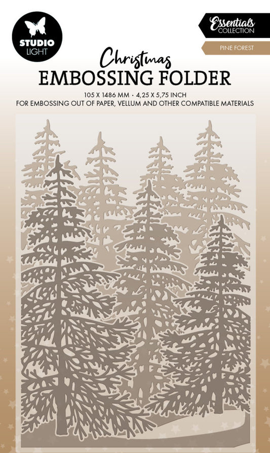 Studio Light Pine Forest Christmas Embossing folder