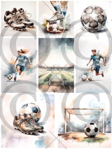 Papirdesign motivark - Fotball