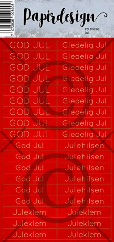 NYHET! - Papirdesign klistremerker - Jul 6
