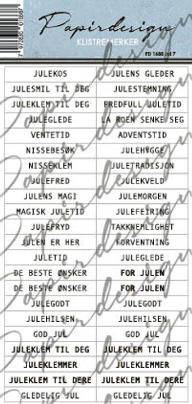 NYHET! - Papirdesign klistremerker - Jul 7